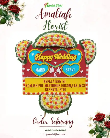 Papan Bunga Pernikahan Hajimena